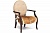 Кресло для отдыха Вирджин с круглой спинкой и кожаным сидением