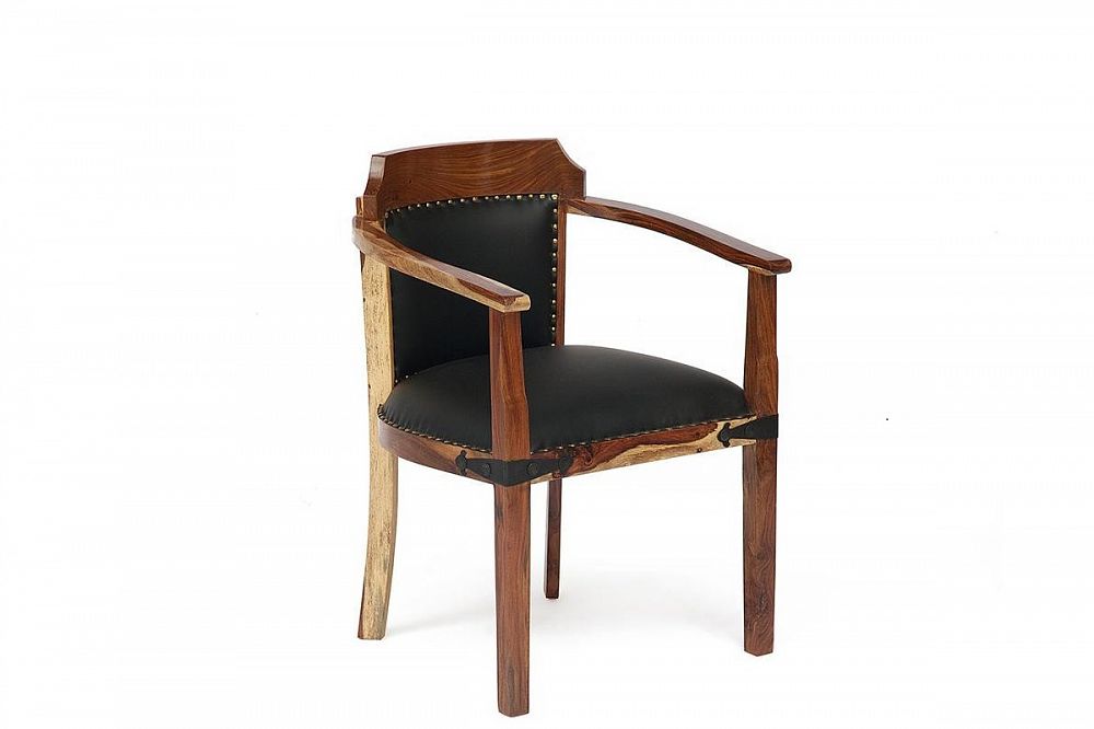 Деревянное кресло для отдыха Бомбей с подлокотниками