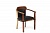 Кресло для отдыха Бомбей с деревянным каркасом и кожей на сидении