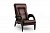 Кресло Комфорт 41 из экокожи коричневого цвета