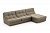 Серый угловой модульный диван Палермо с оттоманкой, фото
