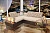 Угловой диван Олимп с баром и подсветкой, фото в жаккарде Жизель правый угол