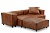Кожаные диван и приставной пуф Фиджи