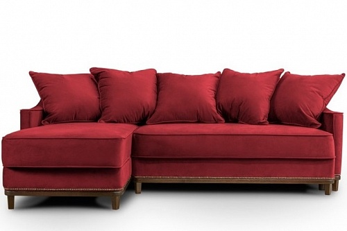 Красный угловой диван Новалис