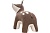 Фото пуфа Бамби в форме животного олененка коричневого цвета с бежевыми пятнами