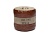 Мягкий пуф Техас в виде круглого бочонка из натуральной кожи буйвола коричневого цвета в колониальном стиле